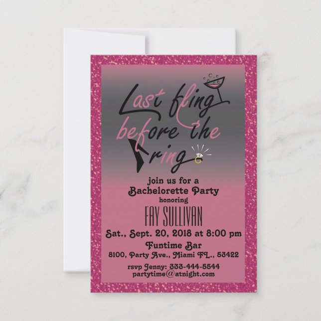 Bachelorette party invitation (Front)