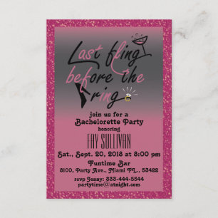Bachelorette party invitation