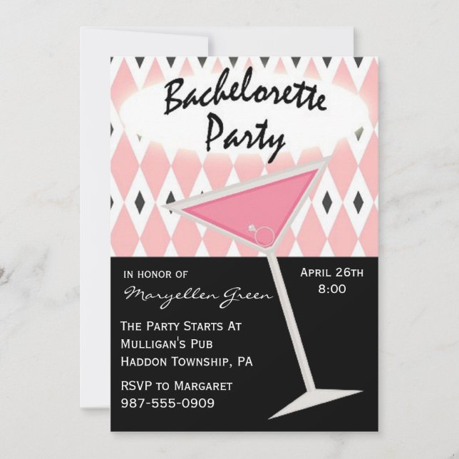 Bachelorette Party Invitation (Front)