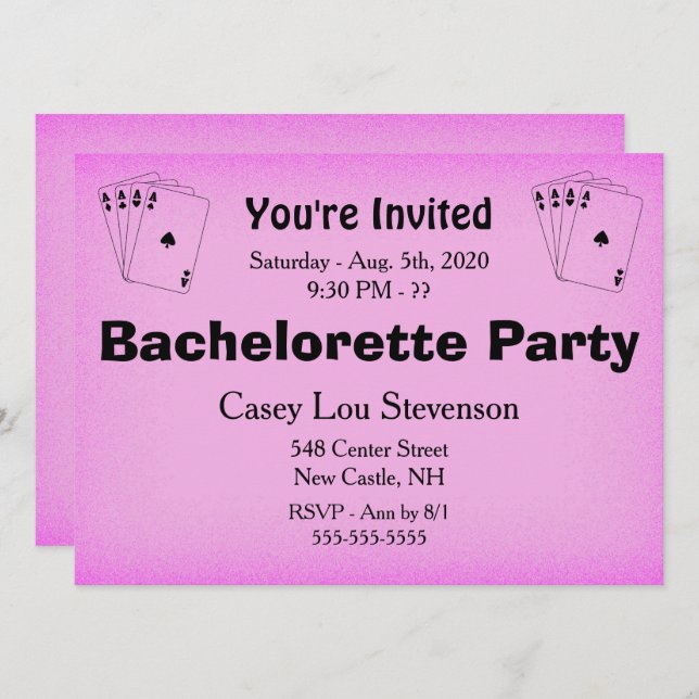 Bachelorette Party Invitation (Front/Back)
