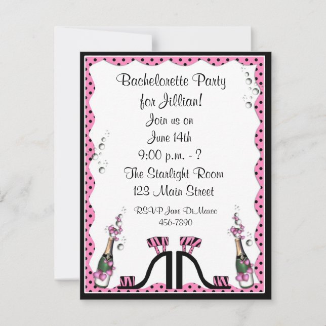 Bachelorette Party Invitation (Front)