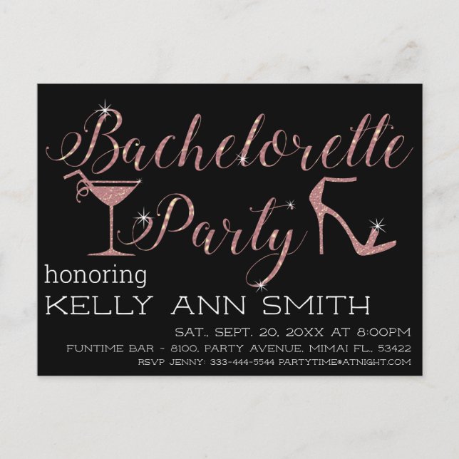 Bachelorette party invitation design (Front)