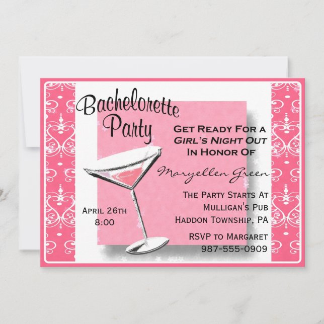 Bachelorette Party Invitation-Easy to Customize! Invitation (Front)
