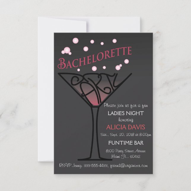 Bachelorette party invitation. invitation (Front)