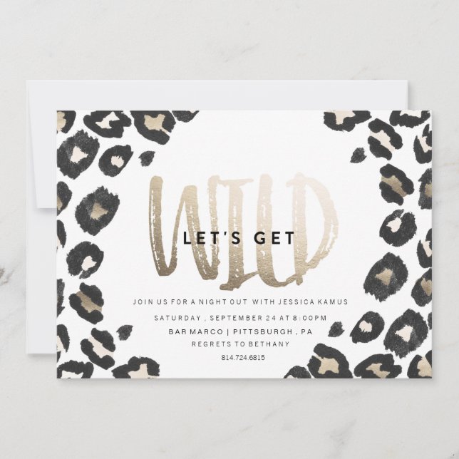 BACHELORETTE PARTY INVITATION // LEOPARD PRINT (Front)