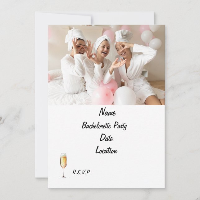 Bachelorette Party Invitation | Personalized (Front)