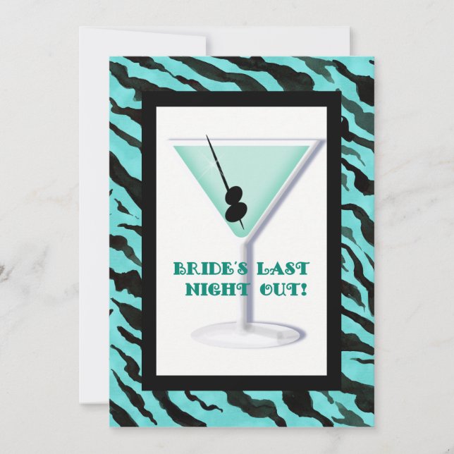 Bachelorette Party Invitation - Zebra 'n Leopard (Front)