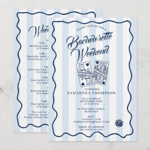 Bachelorette Party Itinerary Bach Weekend Casino Invitation