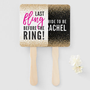 BACHELORETTE PARTY last fling before the ring Hand Fan