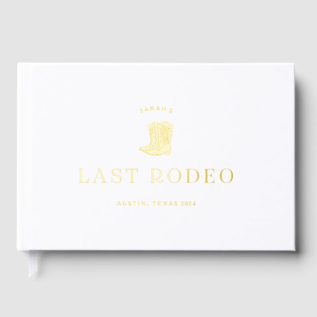 Bachelorette Party LAST RODEO Photo Guest Book (Front)