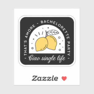 Bachelorette party lemon fruit theme black yellow