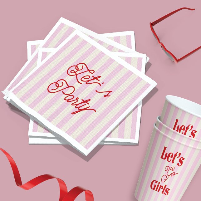 Bachelorette Party Let's Party  Napkin (Creator Uploaded)