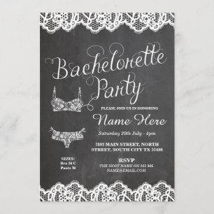 Bachelorette Party Lingerie Douche Invitation nupt