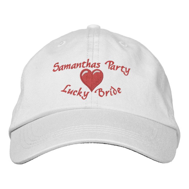 Bachelorette  party lucky bride embroidered hat (Front)