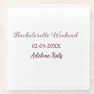 bachelorette party name maron date bridal shower s glass coaster