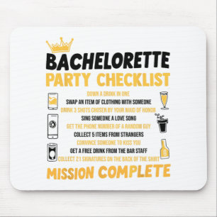 Bachelorette Party Naughty Games Checklist Bride B Mouse Pad