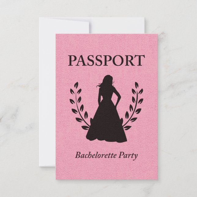 bachelorette party passport invitation (Front)