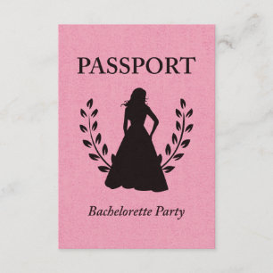 bachelorette party passport invitation