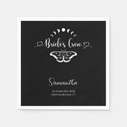 Bachelorette party personalized celestial gothic napkin