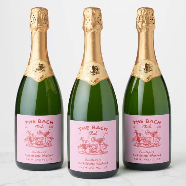 Bachelorette Party Personalized Champagne Label (Bottles)