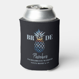 Bachelorette Party Pineapple Sunset Personalized Can Cooler