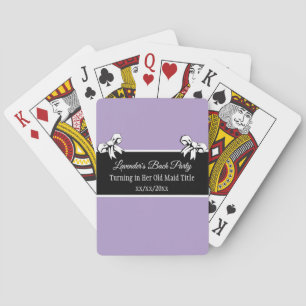 Bachelorette Party Poker Lavender Bows Personalize Playing Cards