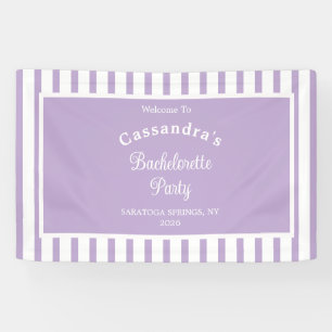Bachelorette Party Retro Modern LightPurple Classy Banner