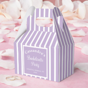 Bachelorette Party Retro Modern LightPurple Classy Favor Box