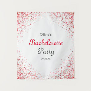 Bachelorette Party Rose Gold Glitter Backdrop Tapestry