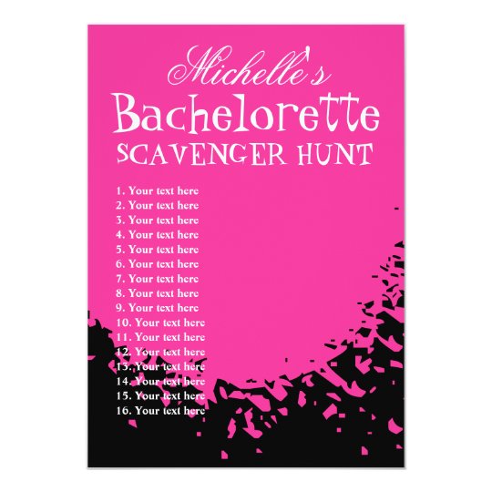 Bachelorette Party Scavenger Hunt Template List Zazzle Ca