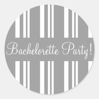 Bachelorette Party Striped Envelope Sticker Seal