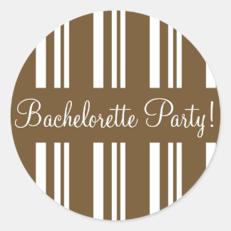 Bachelorette Party Striped Envelope Sticker Seal