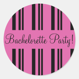 Bachelorette Party Striped Envelope Sticker Seal