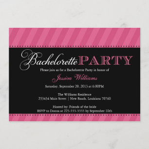 Bachelorette Party   Stripes Invitation