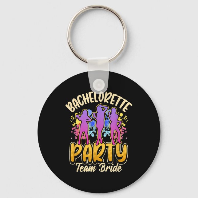 Bachelorette Party Team Bride  Keychain (Front)