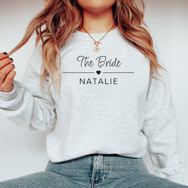 Bachelorette Party Team Bride Personalized Bridal Sweatshirt (Creator Uploaded)