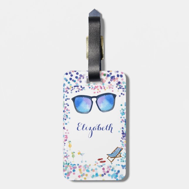 Bachelorette Party Travel Destination Party Luggage Tag (Back Vertical)