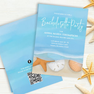 Bachelorette Party Tropical Beach Custom Invitation