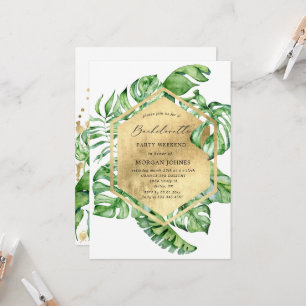 Bachelorette Party Tropical Foliage Invitation