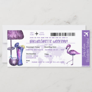 Bachelorette Party    Tropical Party Invitations