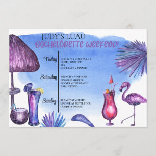 Bachelorette Party    Tropical Party Itinerary  Program