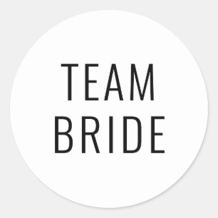 Bachelorette Party Wedding Favour Team Bride Classic Round Sticker