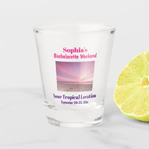 Bachelorette Party Weekend Tropical Beach Trip Shot Glass