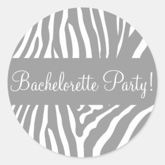 Bachelorette Party Zebra Envelope Sticker Seal