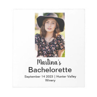 Bachelorette Personalized Name Photo Notepad