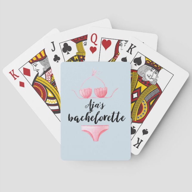 Bachelorette Personalized Playing Cards (Back)