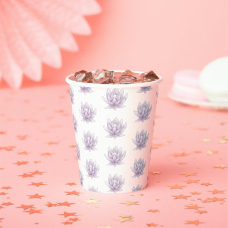 Bachelorette Pink Lotus Paper Cups