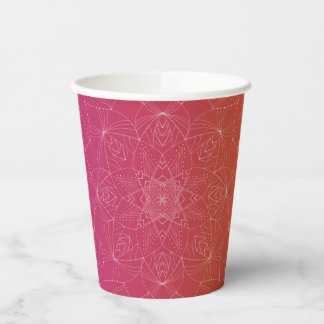 Bachelorette Pink & Orange Ombré Colourful Party Paper Cups