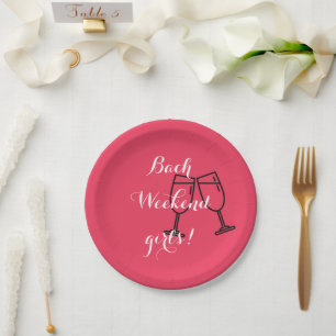 BACHELORETTE PINK PAPER PLATE