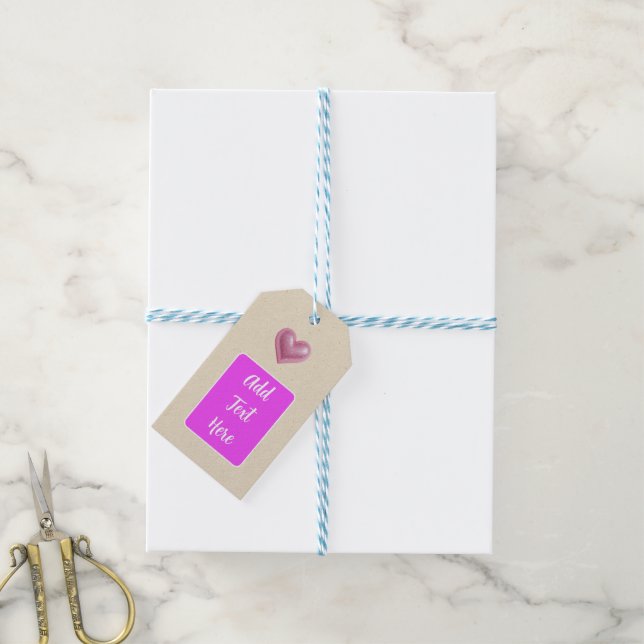 Bachelorette Pink Party Gift Tags (With Twine)